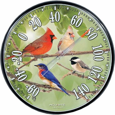 ACURITE 12-1/2in. Dia Plastic Dial Songbird Indoor & Outdoor Thermometer 01781